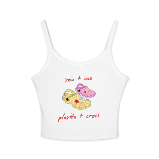 You+ Me, Playita+Crocs Spaghetti Strap Tee