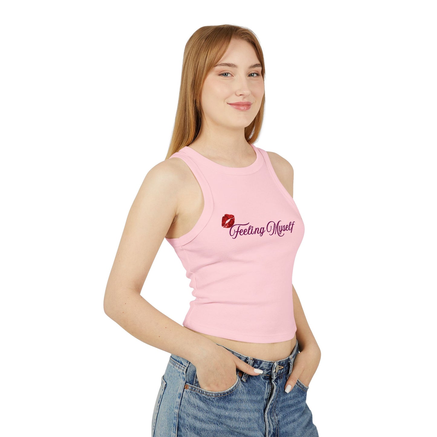 Feeling Myself Micro Rib Racer Tank Top