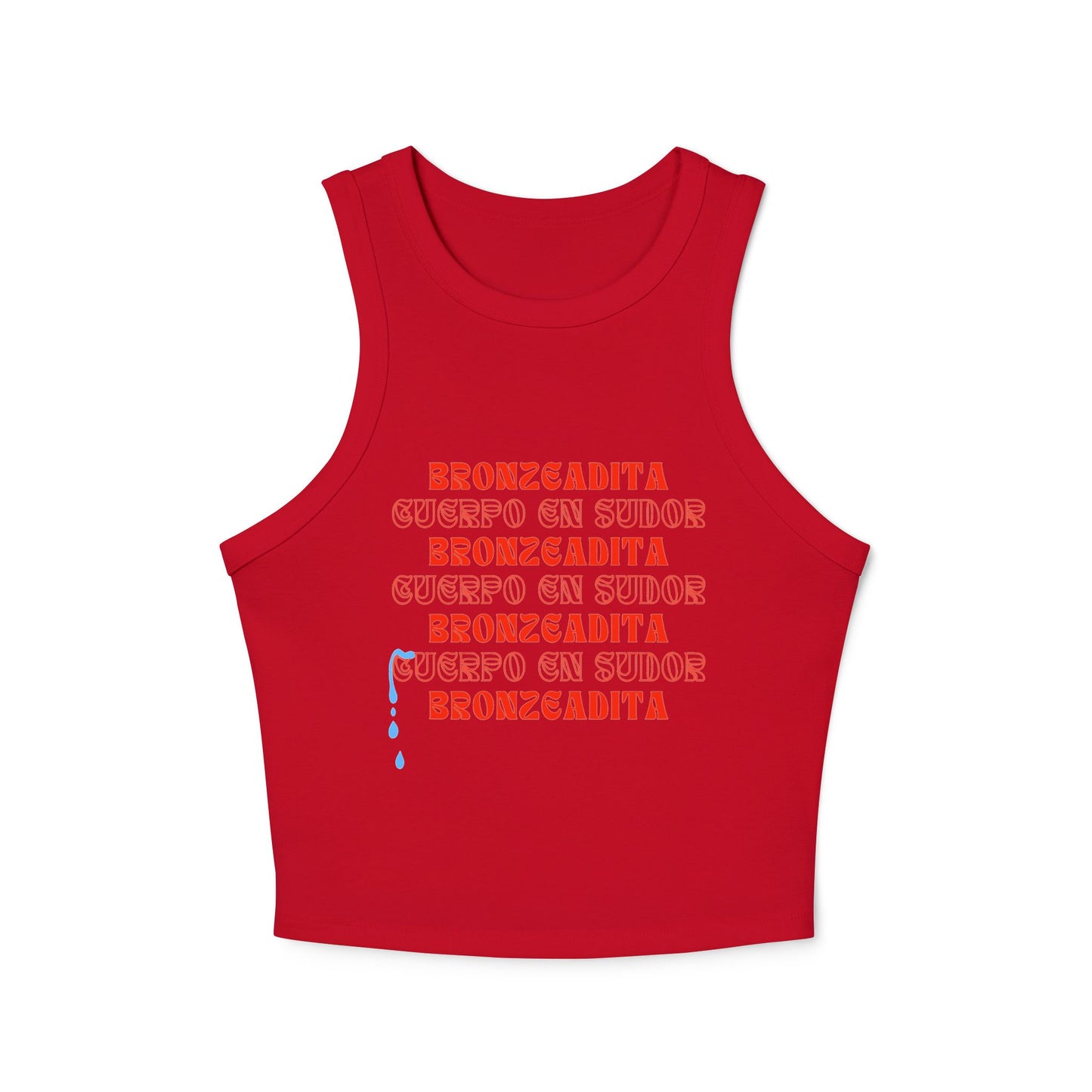 Bronzeadita Women's Micro Rib Racer Tank Top