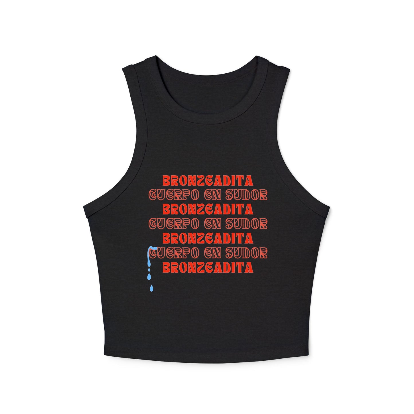 Bronzeadita Women's Micro Rib Racer Tank Top