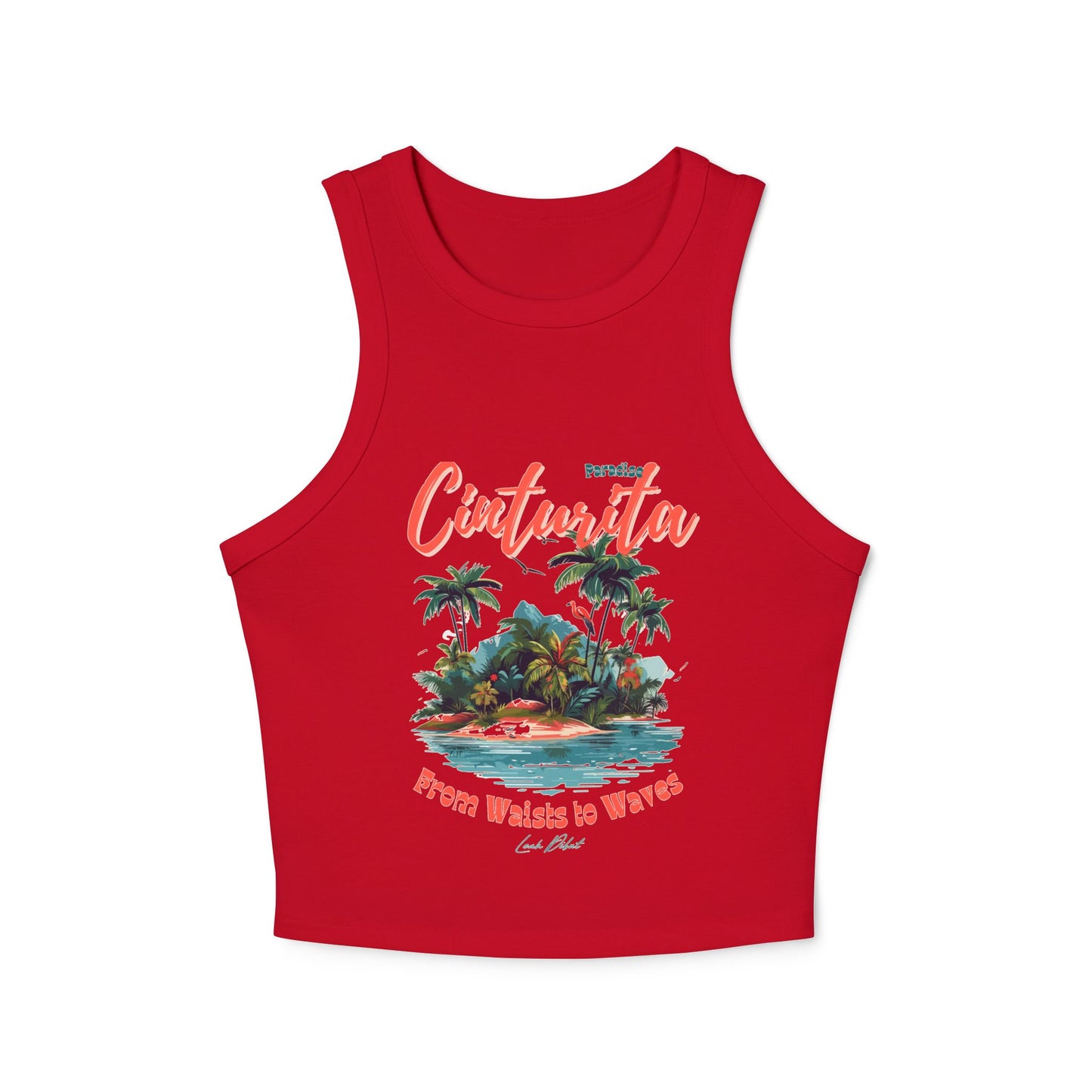 Cinturita Women's Micro Rib Racer Tank Top