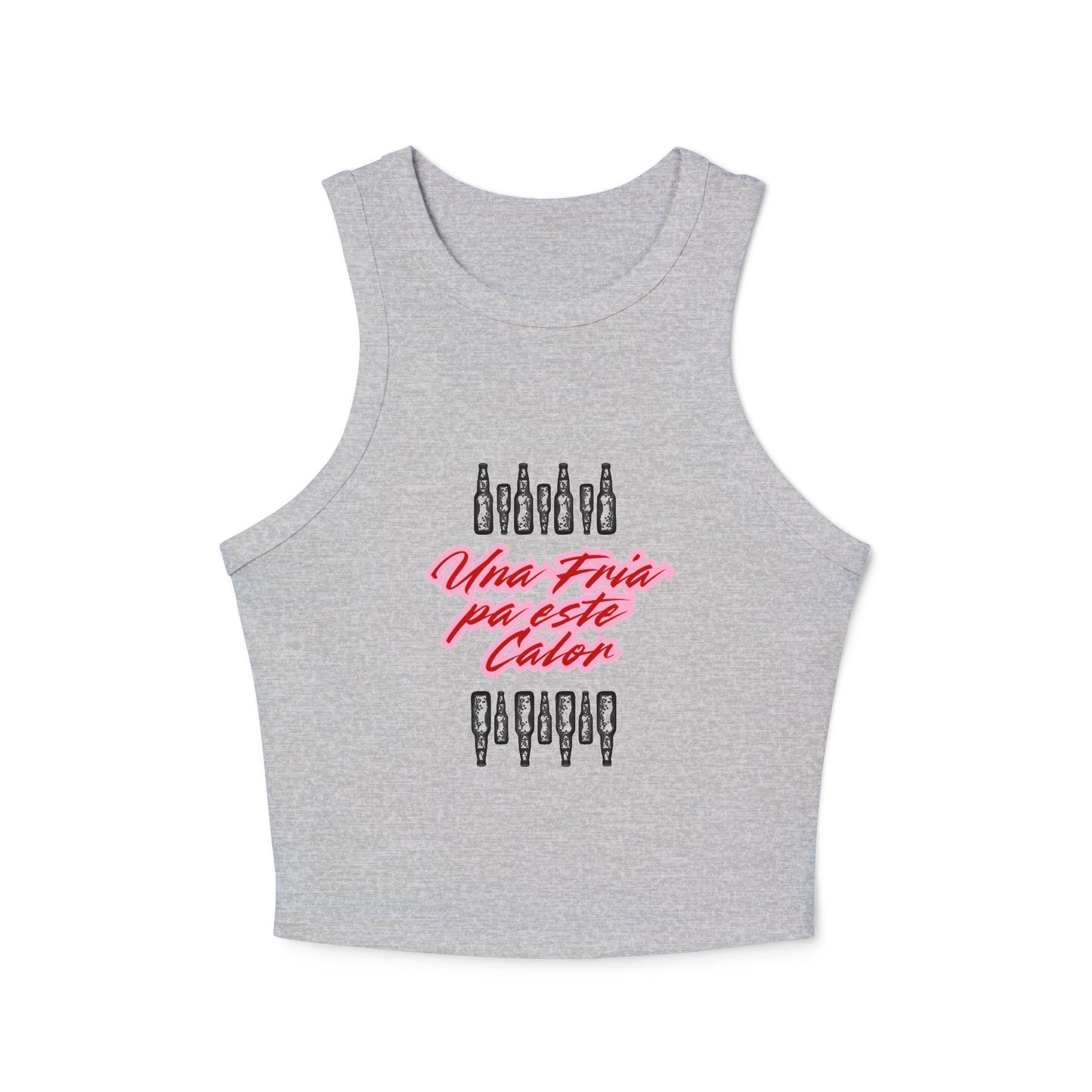 Una Fria Micro Rib Racer Tank Top