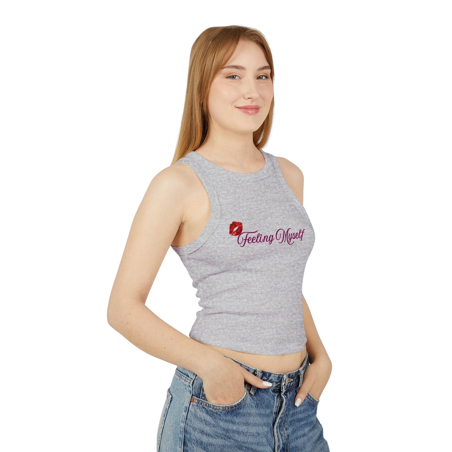 Feeling Myself Micro Rib Racer Tank Top