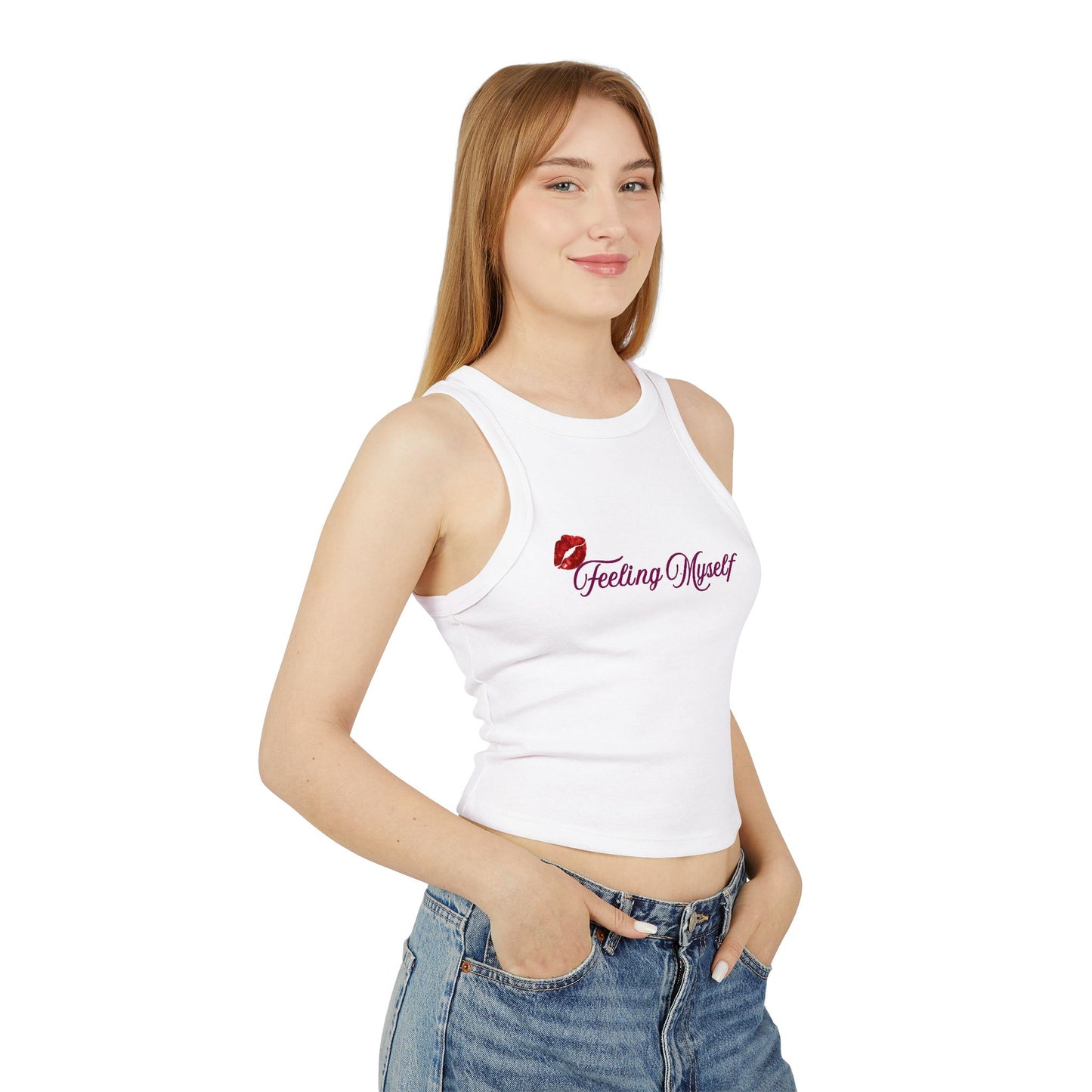 Feeling Myself Micro Rib Racer Tank Top