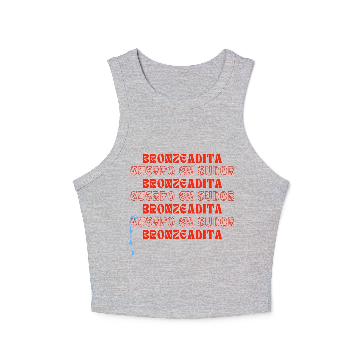 Bronzeadita Women's Micro Rib Racer Tank Top