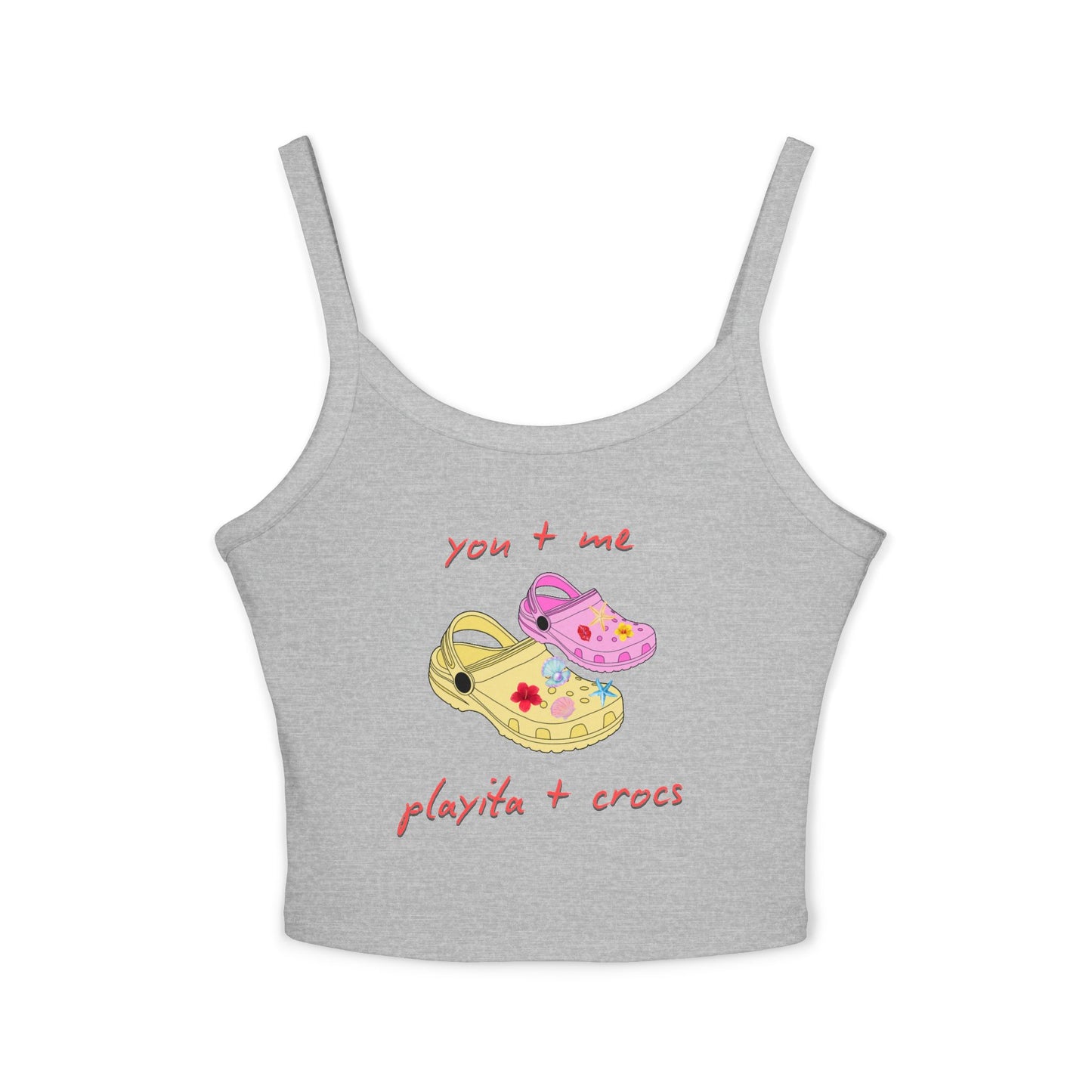 You+ Me, Playita+Crocs Spaghetti Strap Tee