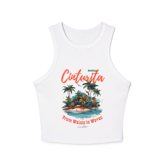 Cinturita Women's Micro Rib Racer Tank Top