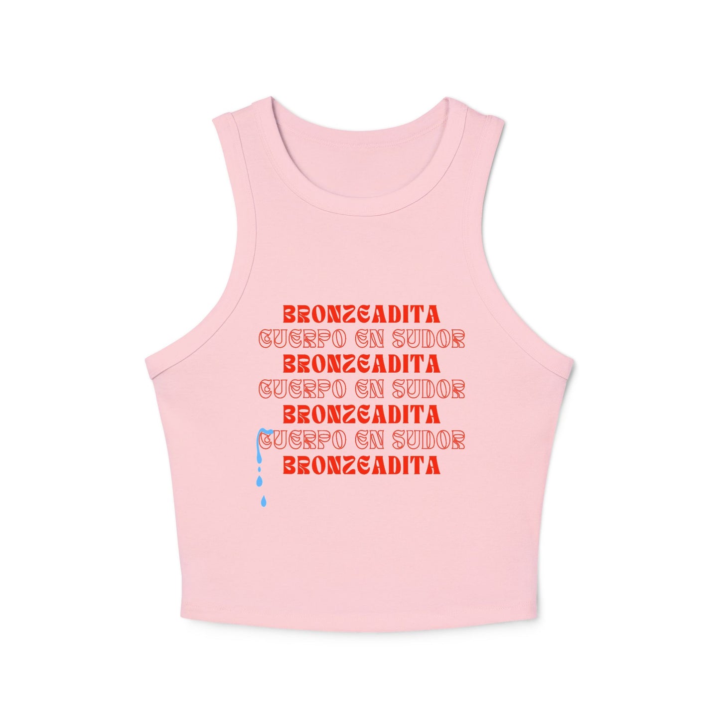 Bronzeadita Women's Micro Rib Racer Tank Top