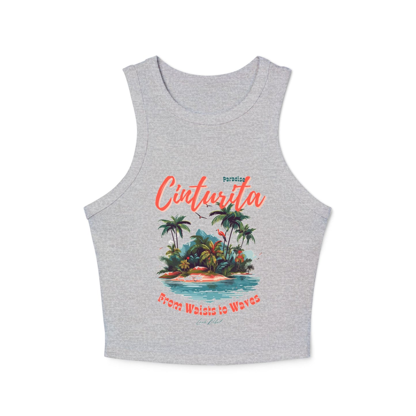 Cinturita Women's Micro Rib Racer Tank Top