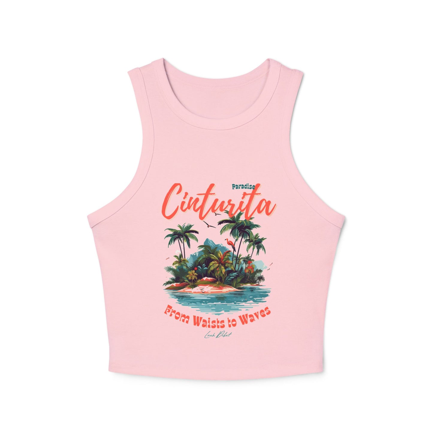 Cinturita Women's Micro Rib Racer Tank Top