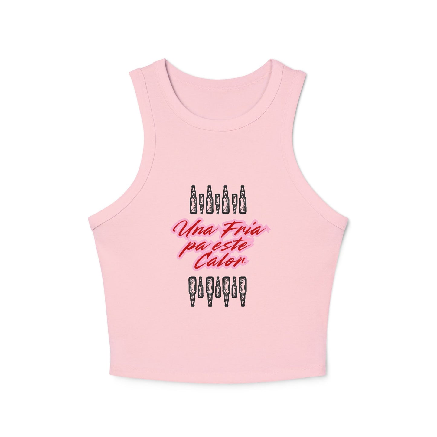 Una Fria Micro Rib Racer Tank Top