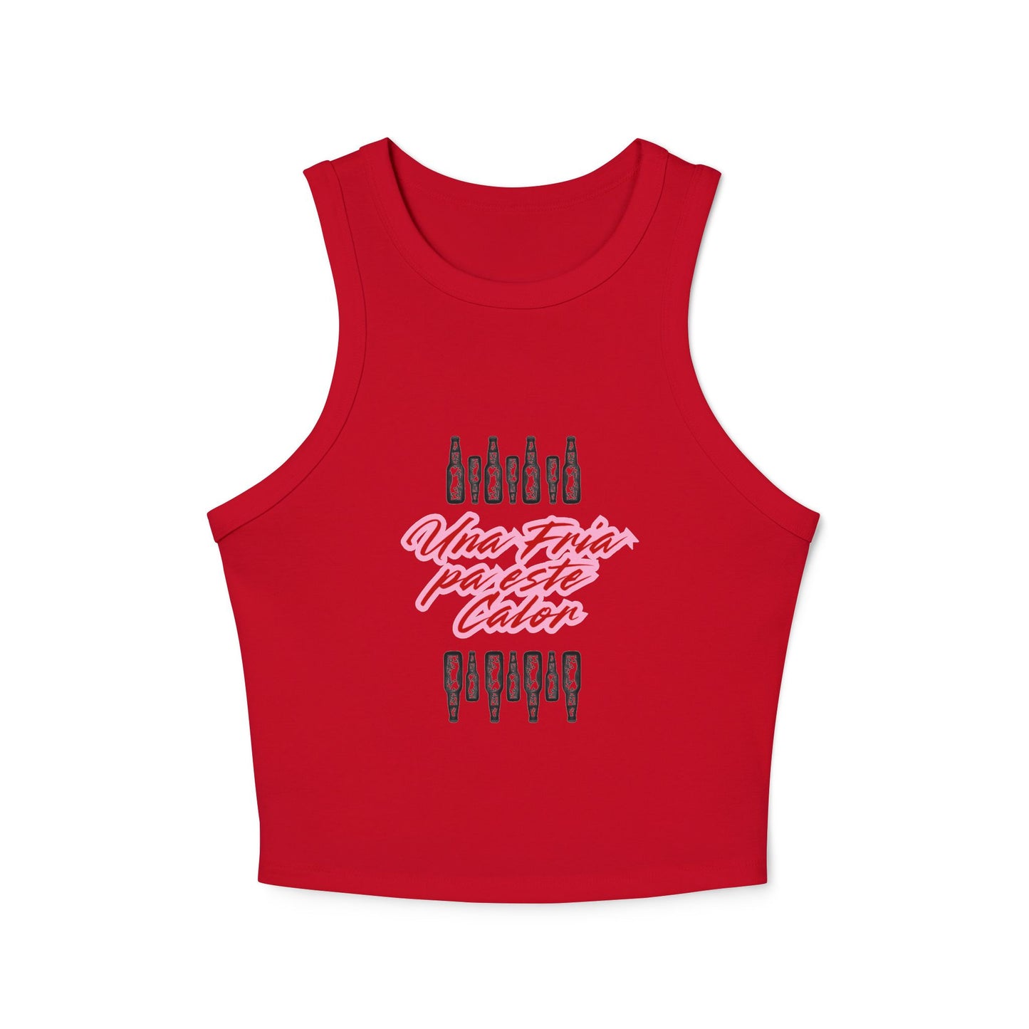 Una Fria Micro Rib Racer Tank Top