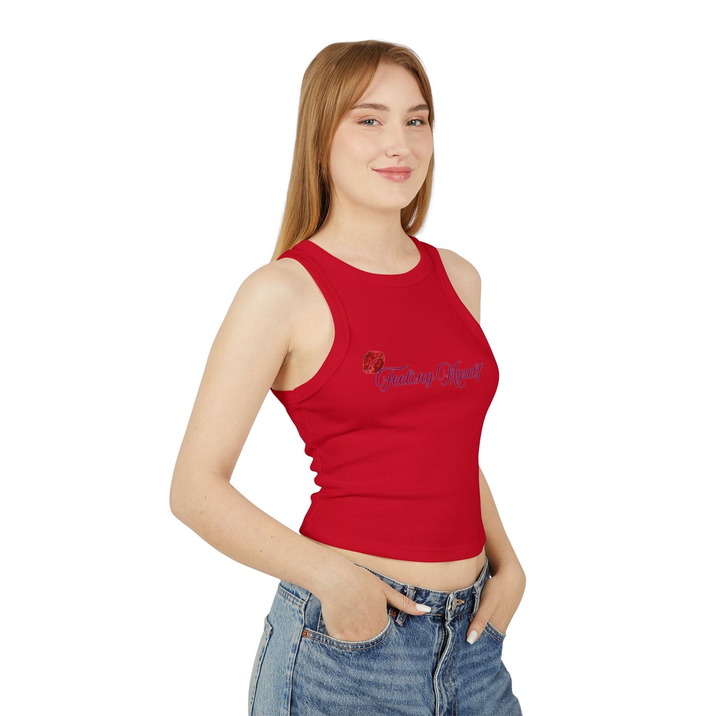 Feeling Myself Micro Rib Racer Tank Top