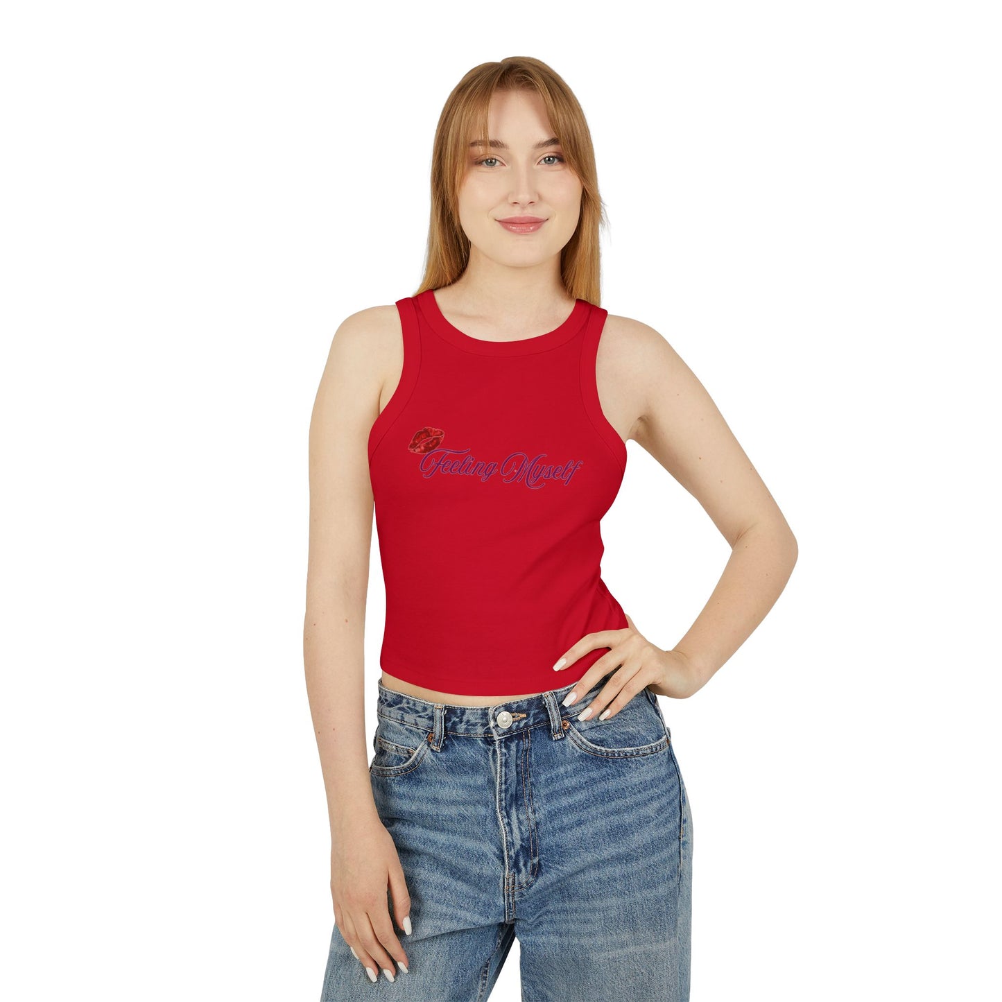Feeling Myself Micro Rib Racer Tank Top